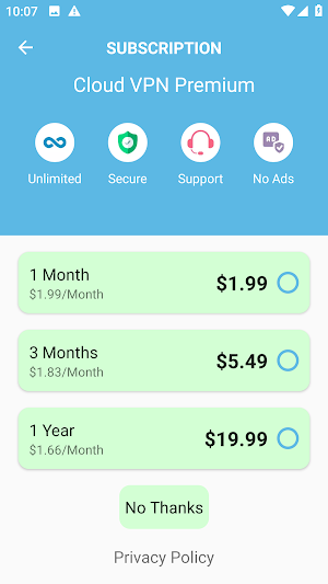 Cloud VPN Screenshot 2