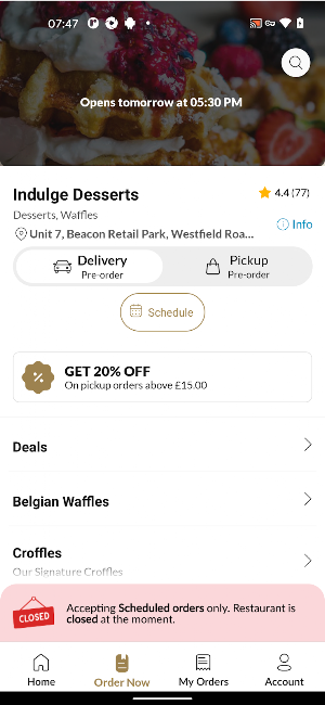 Indulge Desserts Screenshot 2
