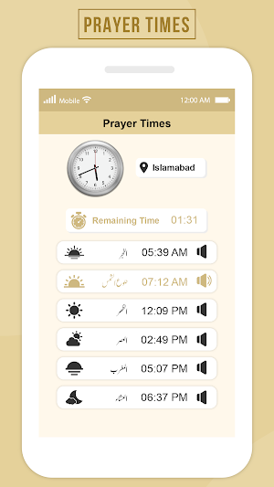 Qibla Compass & Prayer Timings Screenshot 2