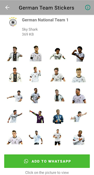 German National Team Stickers Screenshot 0
