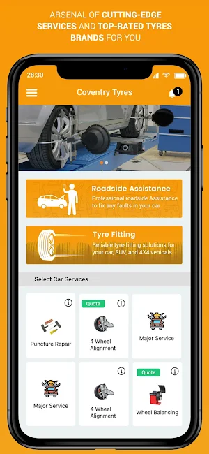 Coventry Tyres Screenshot 0