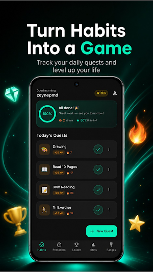 HabQuest: Habit Tracker Screenshot 0