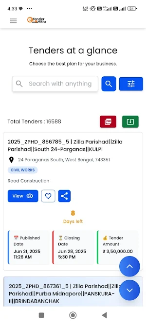 eTender Mitra Screenshot 1