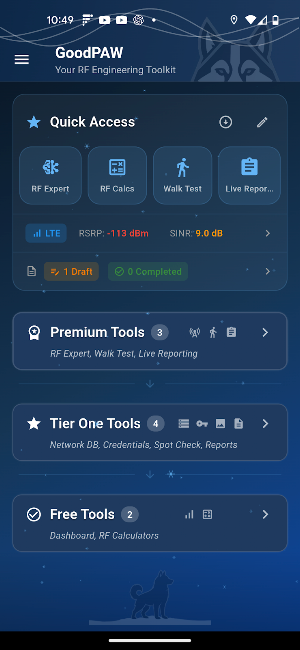 GoodPAW: RF Signal & Band Lock Screenshot 0