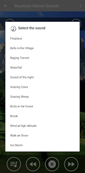 Mountain Nature Sleep Sounds Screenshot 1
