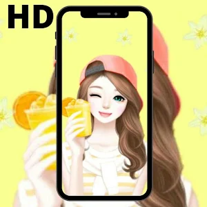 Cute Girl Kawaii Wallpaper HD Screenshot 2
