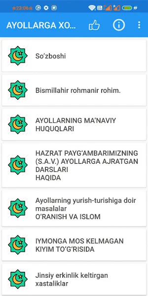 Ayollarga xos masalalar Screenshot 0