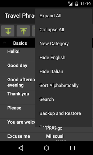 Travel Phrases - Italian Screenshot 2