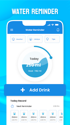 Drink Water Reminder:Hydration Screenshot 0