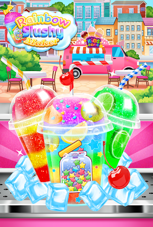 Rainbow Frozen Slushy Truck: Ice Candy Slush Maker Screenshot 3