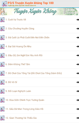 Truyện Xuyên Không Top 100 Phầ Screenshot 2
