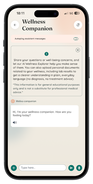 Welixa - Holistic AI Wellness Screenshot 1