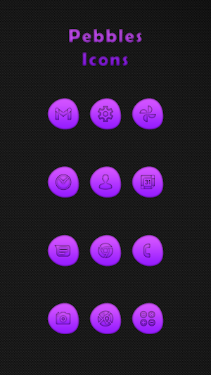 Pebbles Purple Icons Screenshot 0
