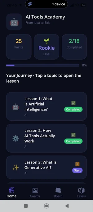 AI Tools Academy Screenshot 2
