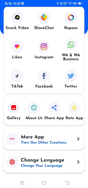 Status Saver - Download All Social Media Status Screenshot 1