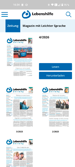 Lebenshilfe Zeitung Screenshot 0