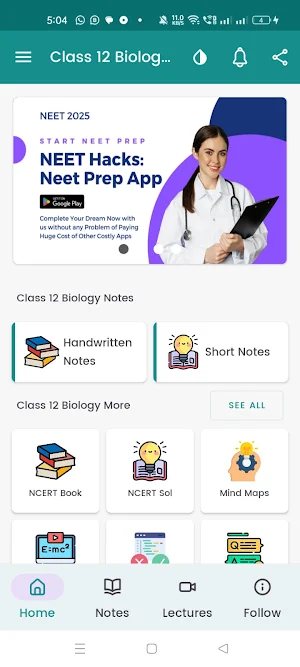 Class 12 Biology Notes Screenshot 0