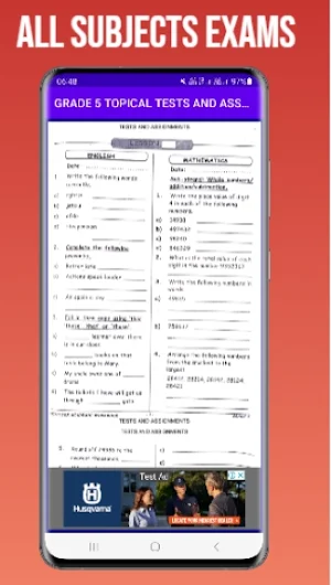 Grade 5 Subjects Topical Tests Screenshot 2