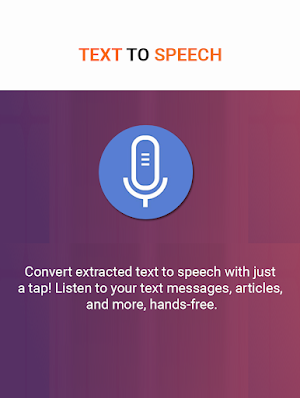 Image to text to Speech, Scan Screenshot 2