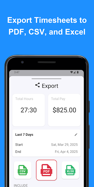 Prodi Hours: Time Card Tracker Screenshot 2