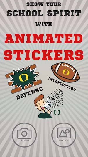 Oregon Ducks Animated Selfie Stickers Screenshot 0