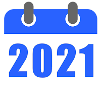 Calendar English - Holidays 2021