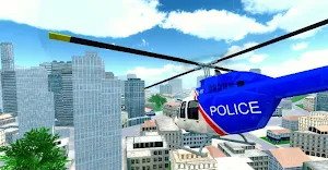 Police Helicopter City Flying Screenshot 2
