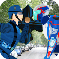 Super Soldier vs Justice Bot Street Brawl
