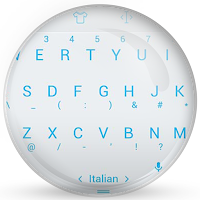 Keyboard Theme Flat White Blue