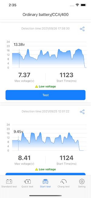 Konnwei Battery Tester Screenshot 2