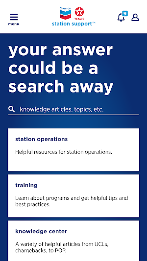 Chevron Texaco Station Support Screenshot 2