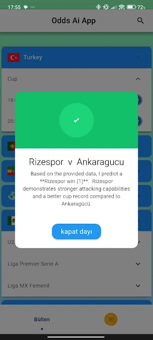 Odds AI: Match Prediction Screenshot 0