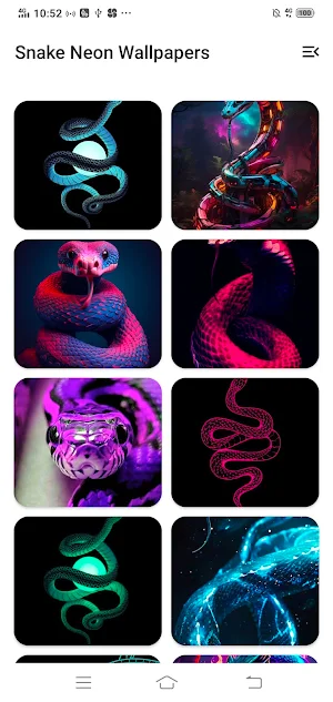 Snake Neon HD Wallpapers Screenshot 1