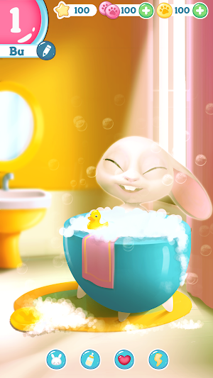 Bu the Baby Bunny - Cute pet care game Screenshot 1