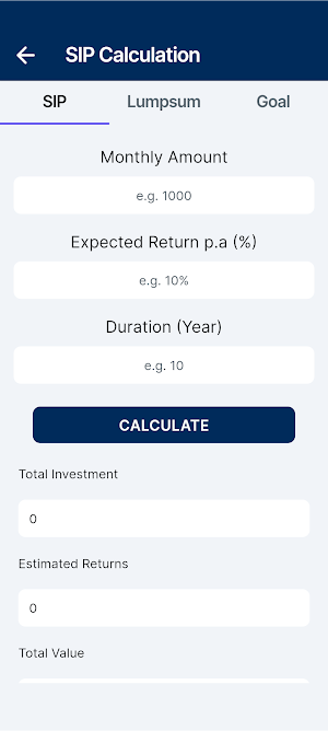 Easy SIP Calculator 2.0 Screenshot 2