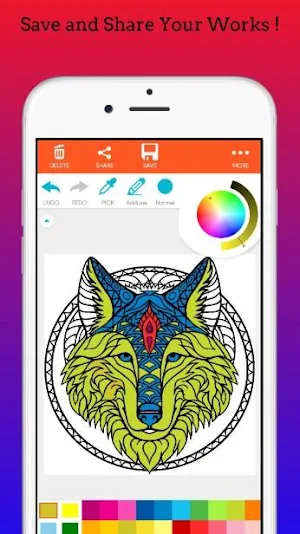 Wolf Coloring Book for Adults 2020 Screenshot 1