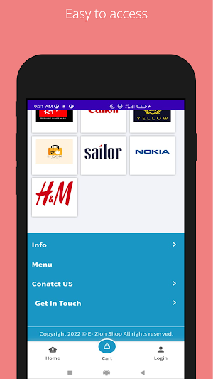E- Zion Shop Screenshot 1