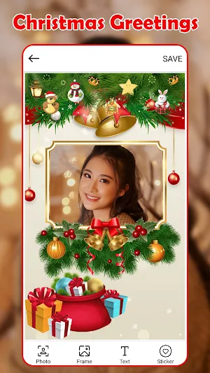 Christmas Photo Frame, Editor Screenshot 0