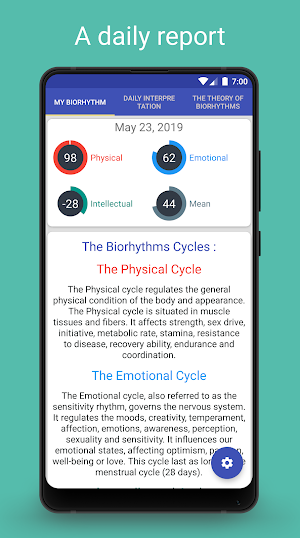 Biorhythm Calculator Screenshot 1