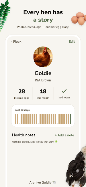 Cluckly: Chicken Coop Egg Log Screenshot 3