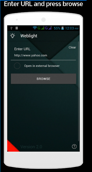 Weblight, Open Web Pages Faster Screenshot 0