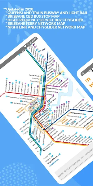 BRISBANE BUS TRAIN FERRY MAP O Screenshot 1