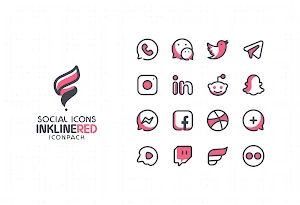 InkLine Red Iconpack Screenshot 2