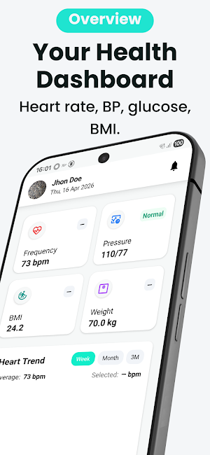 PulseTrack - Heart Monitor Screenshot 1