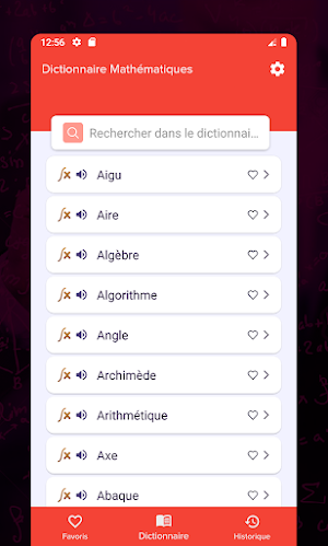 Dictionnaire Mathématiques Screenshot 1
