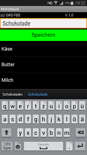 Notizblock Screenshot 0