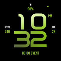 Stylish Green Watch Face