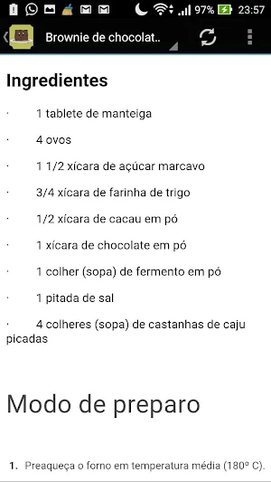 Receitas de Brownies Screenshot 1