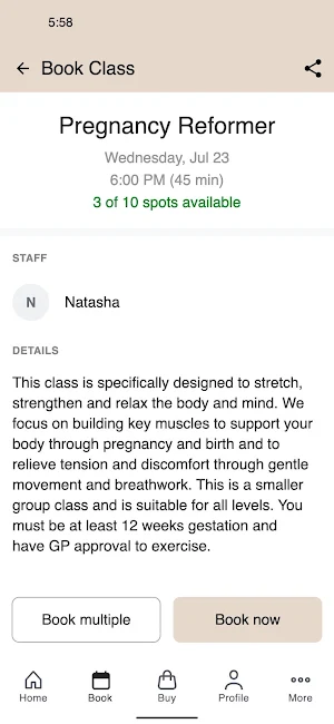 Evolution Pilates Screenshot 2