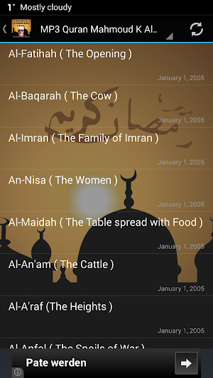 MP3 Quran Mahmoud K Al Hussary Screenshot 1